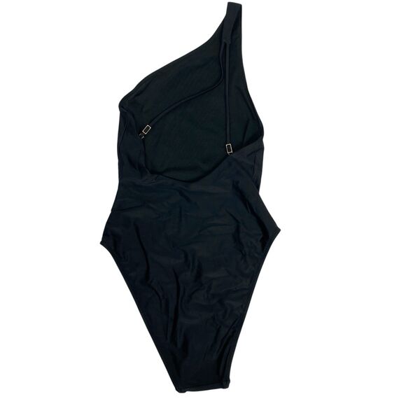 NWT Madewell One Shoulder One Piece Black Swimsuit US Womens XS - Picture 7 of 8
